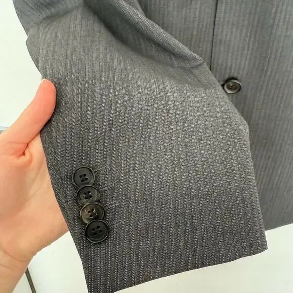 Boss Hugo Boss Men’s Charcoal Stripe Suit Set